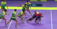 Wasim Sajjad with a back hold attempt.